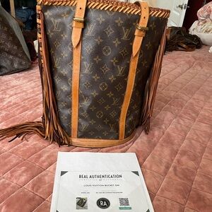 Louis Vuitton Brown Monogram bucket Tote Bag